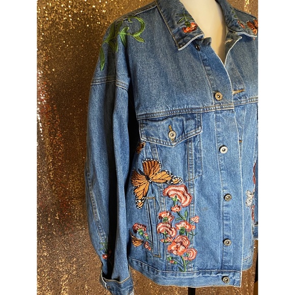 ‼️SOLD‼️ LF Carmar denim butterfly jacket - Picture 4 of 8